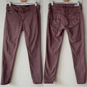AG Adriano Goldschmied Abbey Ankle Purple Mid-Rise Ankle Jeans - Size: 26